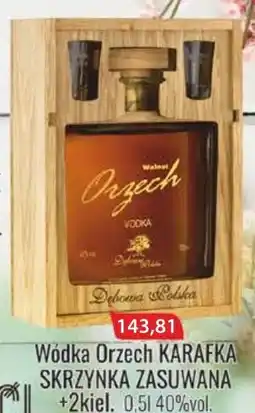 Specjał Wódka orzech karafka Skrzynka Zasuwana + 2 kiel oferta