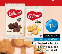 Specjał Herbatniki listki kakao, maślane oferta