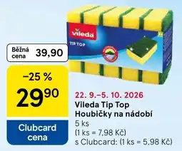 Eurocash Vileda Tip Top Houbičky na nádobí oferta