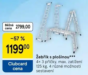 Žebřík s plošinou