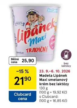 Eurocash Madeta Lipánek Maxi smetanový krém bez laktozy oferta