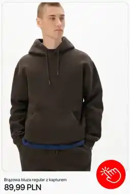 Cropp Brązowa bluza regular z kapturem Cropp oferta