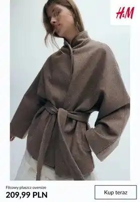 Filcowy płaszcz oversize H & M