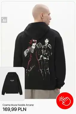 Cropp Czarna bluza hoodie Arcane Cropp oferta