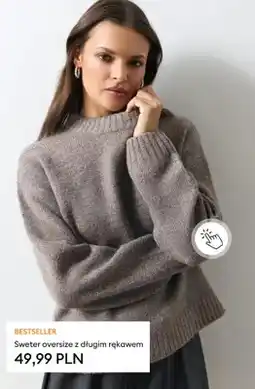 Sinsay Sweter oversize z długim rękawem oferta