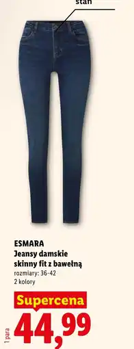Lidl Jeansy damskie Esmara oferta