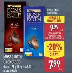 ALDI Czekolada Moser Roth oferta