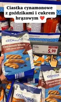 Lidl Ciastka cynamonowe z goździkami i cukrem brązowym Eridanous oferta