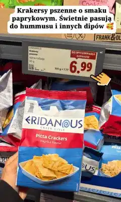Lidl Krakersy pszenne Eridanous Pitta Crackers Paprika Flavour oferta