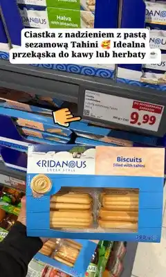 Lidl Ciastka z nadzieniem z pastą sezamową Tahini Eridanous oferta