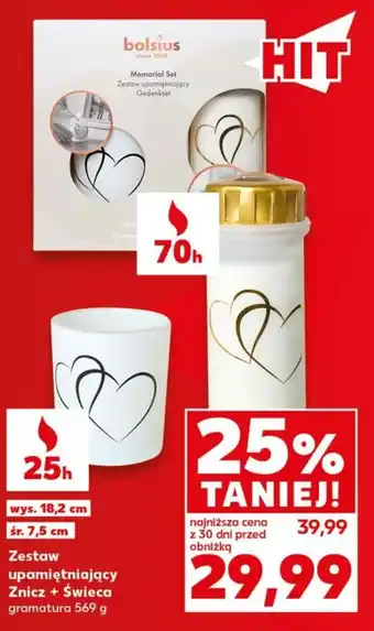 Kaufland Zestaw upamiętniający Znicz + Świeca oferta