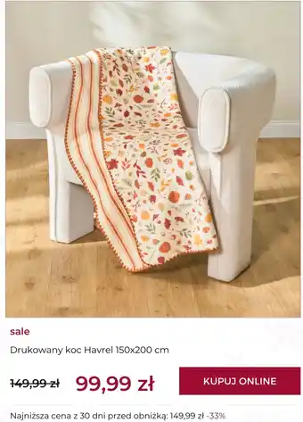 Drukowany koc Havrel