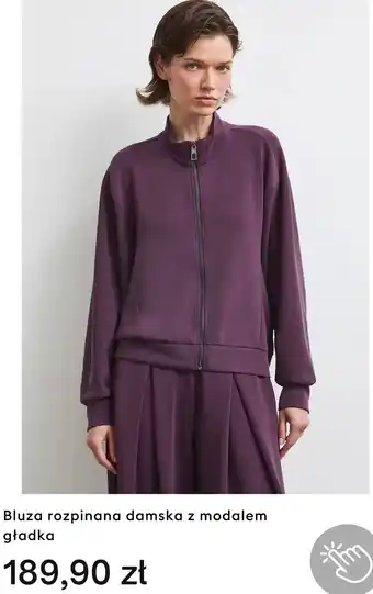 Bluza rozpinana damska z modalem gładka