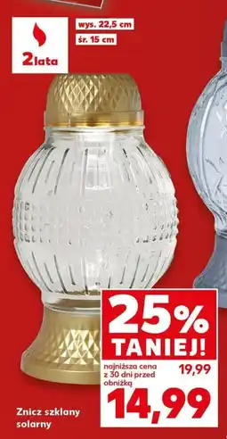 Kaufland Znicz szklany solarany oferta