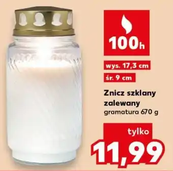 Kaufland Znicz szklany zalewany oferta