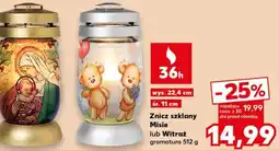 Kaufland Znicz szklany Misie lub Witraż oferta