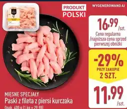 ALDI Mięsne Specjały Paski z fileta z piersi kurczaka oferta