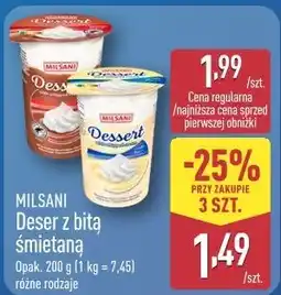 ALDI MILSANI Deser z bitą śmietaną oferta