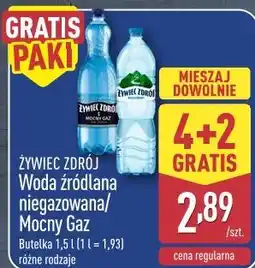 ALDI Żywiec Zdrój Woda źródlana niegazowana/Mocny Gaz oferta