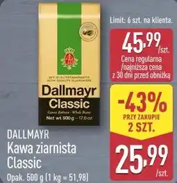 ALDI Dallmayr Kawa ziarnista Classic oferta