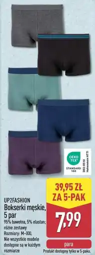 ALDI UP2FASHION Bokserki męskie, 5 par oferta