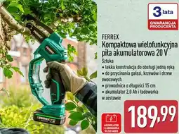 ALDI FERREX Kompaktowa wielofunkcyjna piła akumulatorowa 20 V oferta