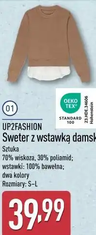 ALDI UP2FASHION Sweter z wstawką damski oferta
