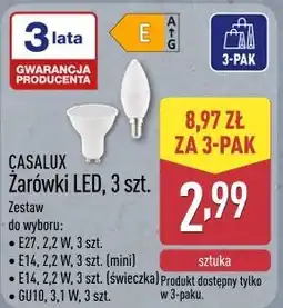 ALDI CASALUX Żarówki LED, 3 szt oferta