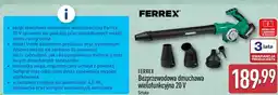 ALDI FERREX Bezprzewodowa dmuchawa wielofunkcyjna 20 V oferta