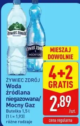 ALDI Żywiec Zdrój Woda źródlana niegazowana / Mocny Gaz oferta