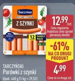 ALDI Parówki z szynki Tarczyński oferta