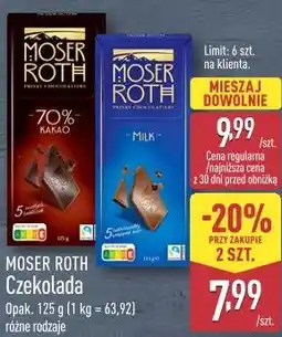 ALDI Moser Roth Czekolada oferta