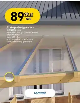 Castorama Płyta poliwęglanowa 0,98x2 m gr. 10 mm oferta