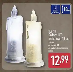 ALDI Świeca LED brokatowa 18 cm Subito oferta