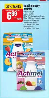 Polomarket Napój mleczny Actimel wieloowocowy 4-pak oferta