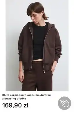 Medicine Bluza rozpinana z kapturem damska z bawełną gładka oferta