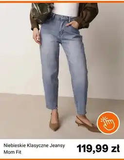 Born2be Niebieskie klasyczne jeansy Mom Fit born2be oferta