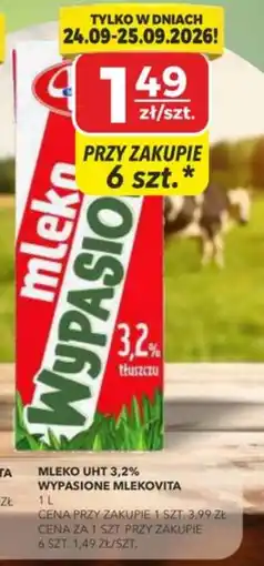 Top Market PSS Zgoda Mleko UHT 3,2% Wypasione Mlekovita oferta