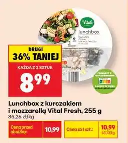 Biedronka Lunchbox z kurczakiem i mozzarellą Vital Fresh, 255 g oferta