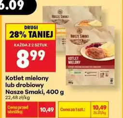 Biedronka Kotlet mielony lub drobiowy Nasze Smaki, 400 g oferta