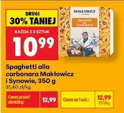 Biedronka Spaghetti alla carbonara Makłowicz i Synowie, 350 g oferta
