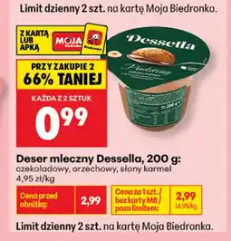 Biedronka Deser mleczny Dessella czekoladowy oferta