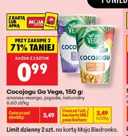 Biedronka Jogurt kokosowy Go Vege Cocojogu ananas-mango oferta