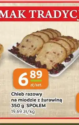 Społem Częstochowa Chleb razowy na miodzie z żurawiną Społem oferta