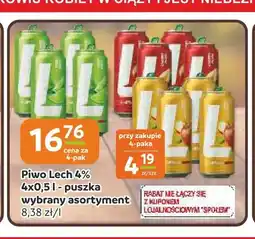 Społem Częstochowa Piwo Lech 4% 4-pak oferta