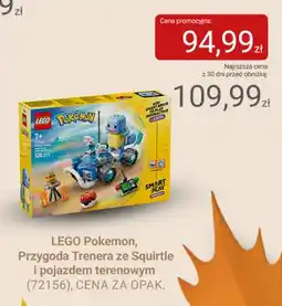 Smyk Klocki LEGO Pokemon Przygoda Trenera ze Squirtle i pojazdem terenowym 72156 oferta