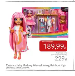 Smyk Zestaw z lalką Modowy Wieszak Avery Rainbow High oferta