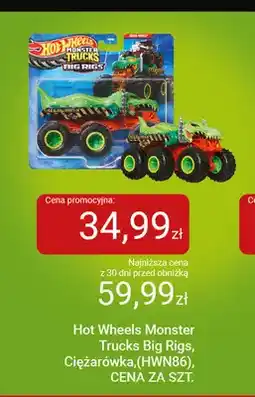Smyk Ciężarówka Hot Wheels Monster Trucks Big Rigs HWN86 oferta
