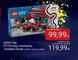 Smyk Klocki LEGO City F1 Pit stop i mechanicy z bolidem Ferrari 60443 oferta