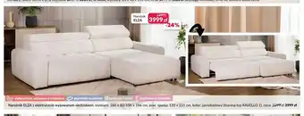 Narożnik Elza z elektrycznie wysuwanym siedziskiem
